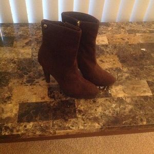 Nine West suede high heel boots.